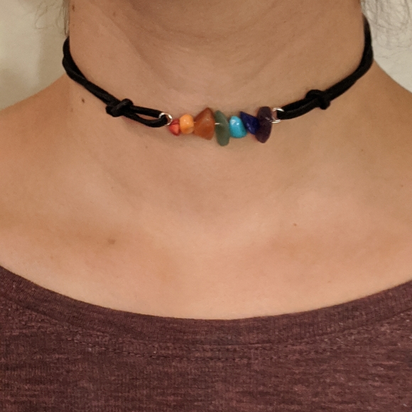 Jewelry - BOGO50%Choker Faux gemstone cotton thread